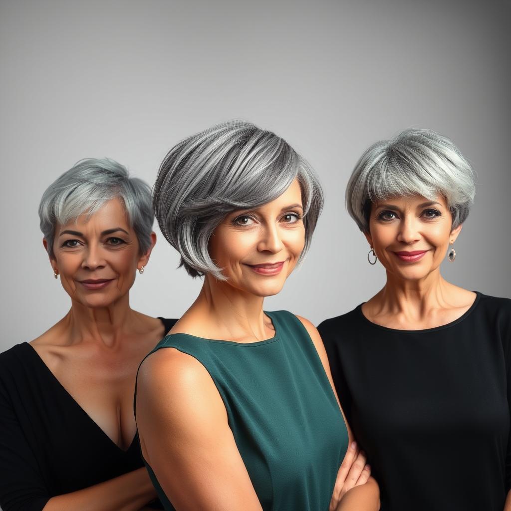 trendy hairstyles for mature women with gray hair