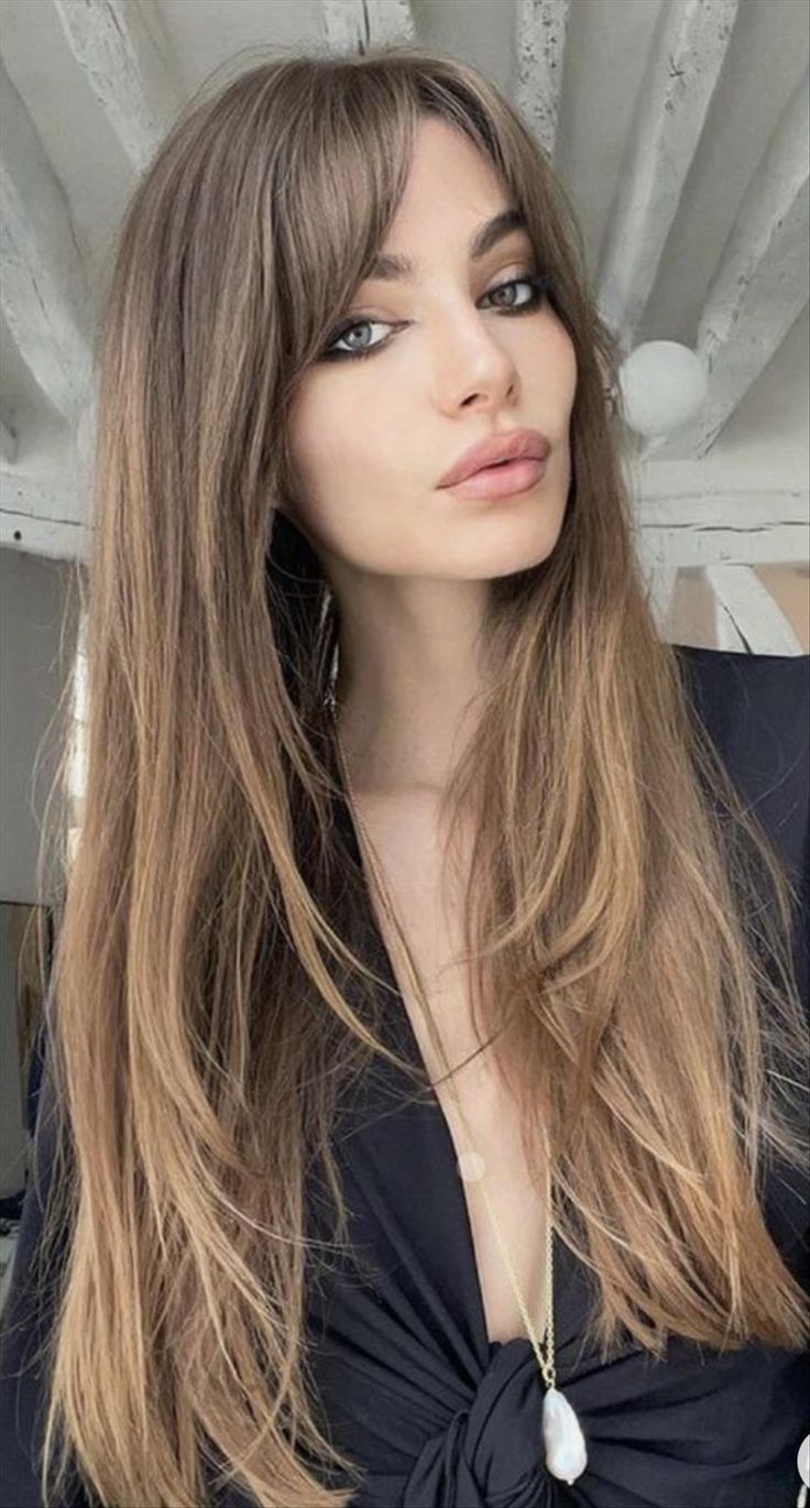 Fringe bangs with texture
