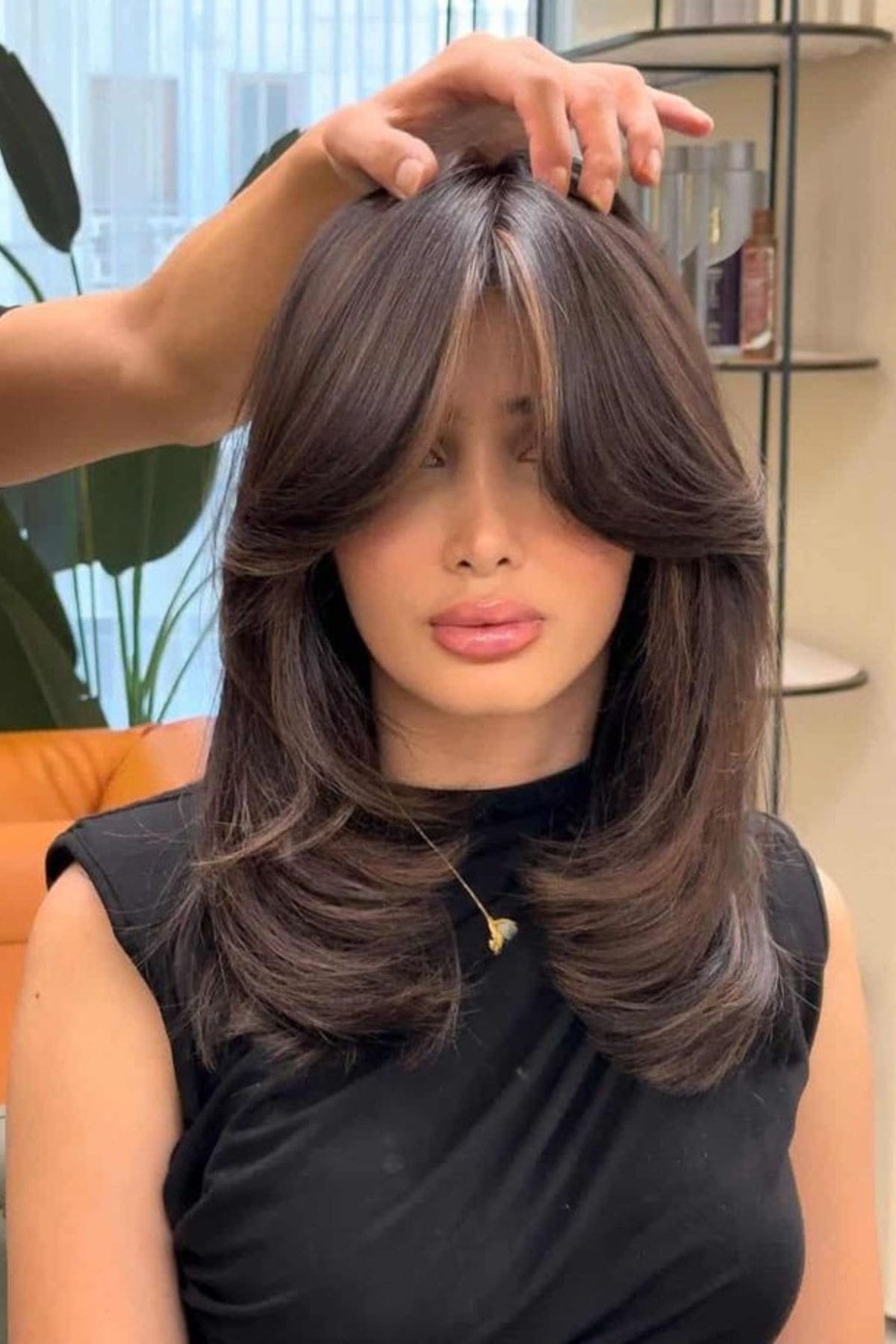 Curtain bangs for different face shapes